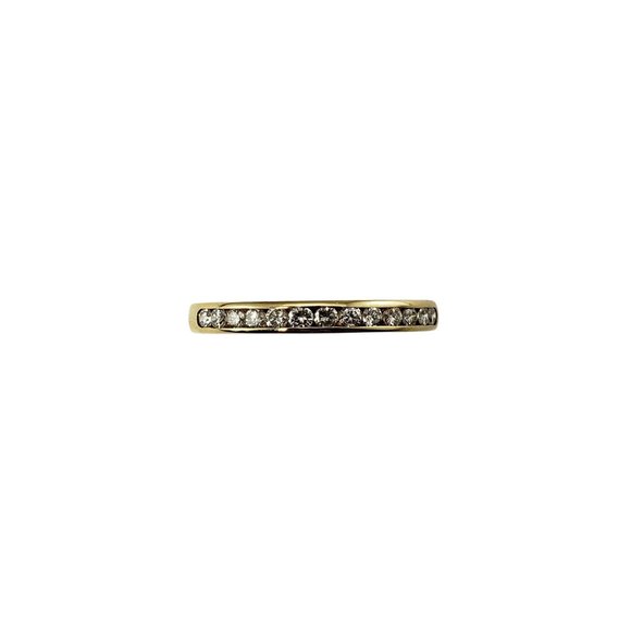 Vintage 14 Karat Yellow Gold and Diamond Wedding Band Ring Size 7 #10154 - Picture 1 of 8
